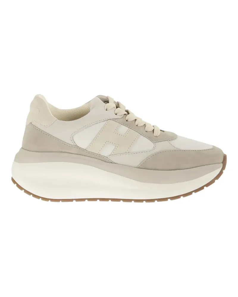 Hogan Maxi I Active lace-up suede sneakers - Nude Nude