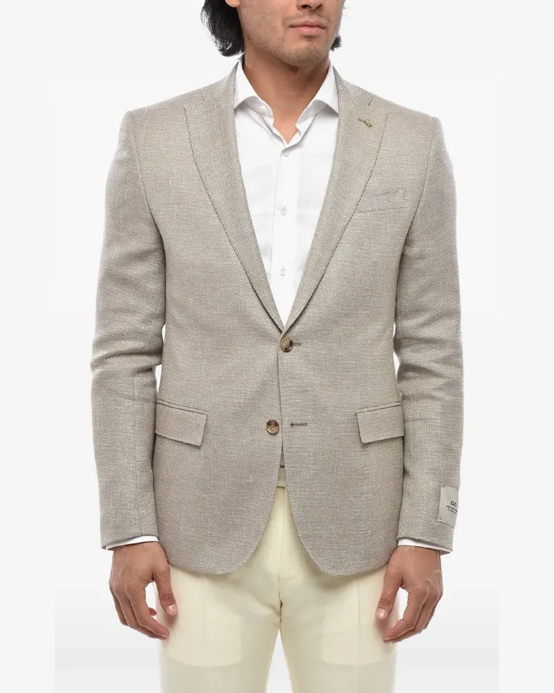 Corneliani single-breasted blazer - Nude Nude