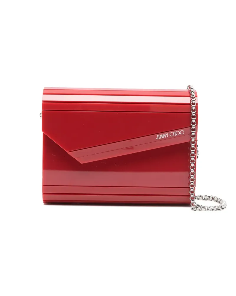 Jimmy Choo Candy Umhängetasche mit Kette - Rot Rot