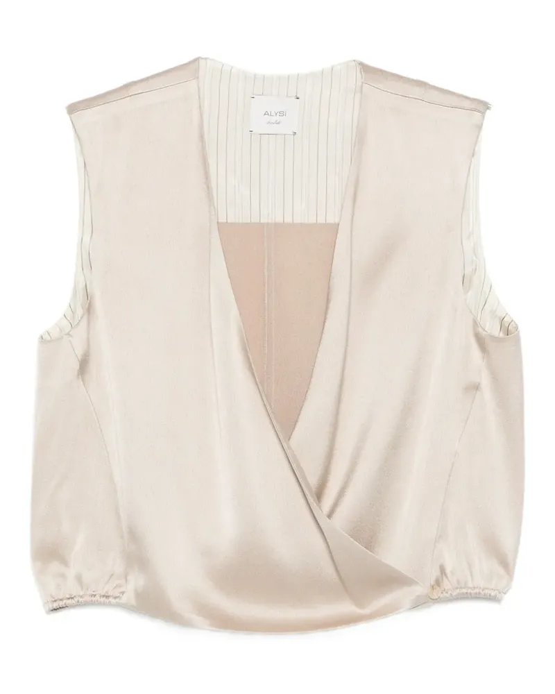 ALYSI crossover crop top - Nude Nude