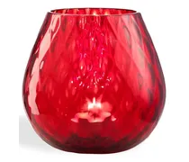 Kerzenhalter aus Glas - Rot