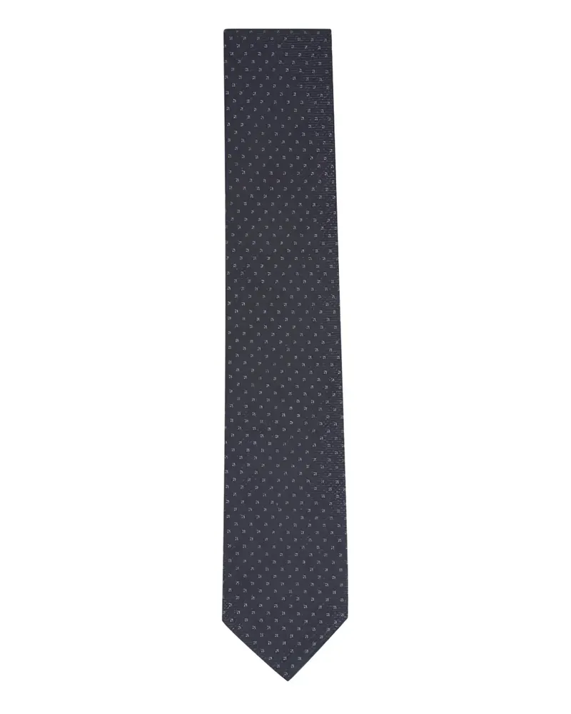 Canali geometric-pattern silk tie - Grau Grau