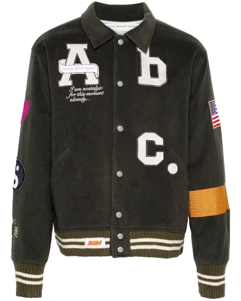 Abc. Blanket Varsity Bomberjacke aus Fleece Braun