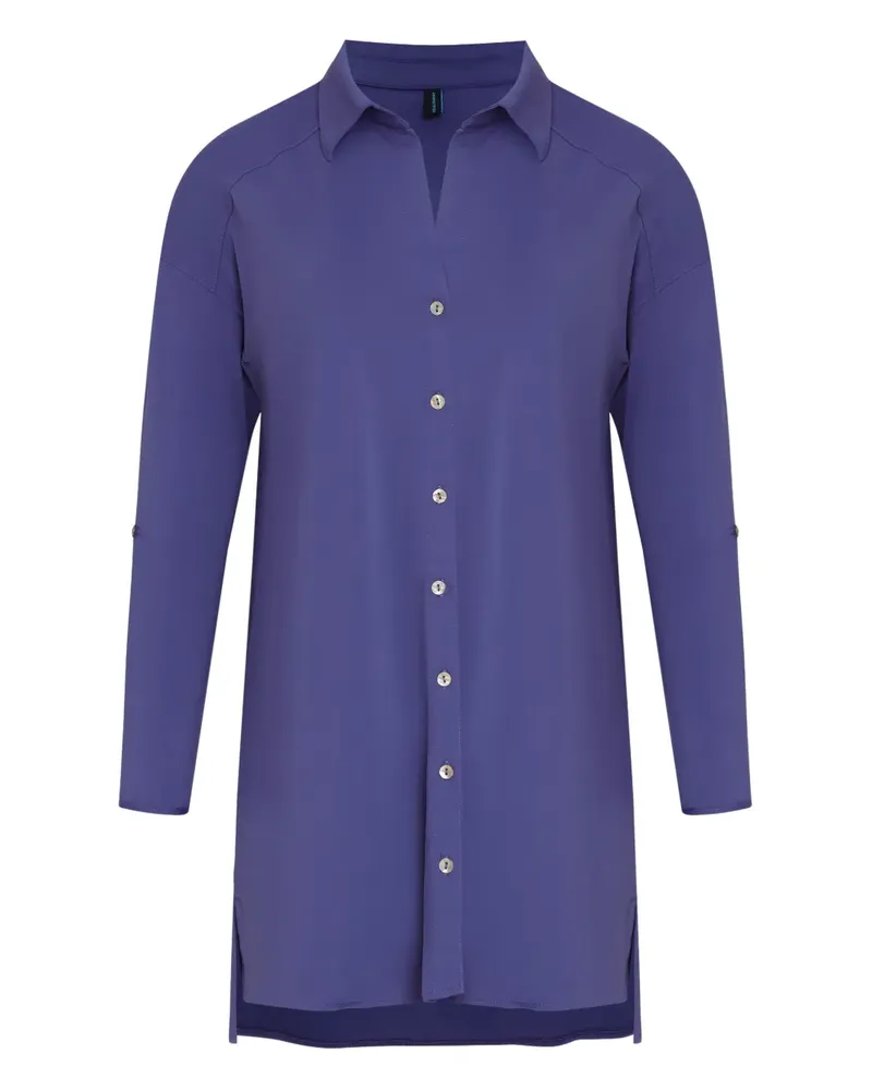 Lygia & Nanny MELINE Mini-Hemdkleid mit Knopfmanschetten - Violett Violett