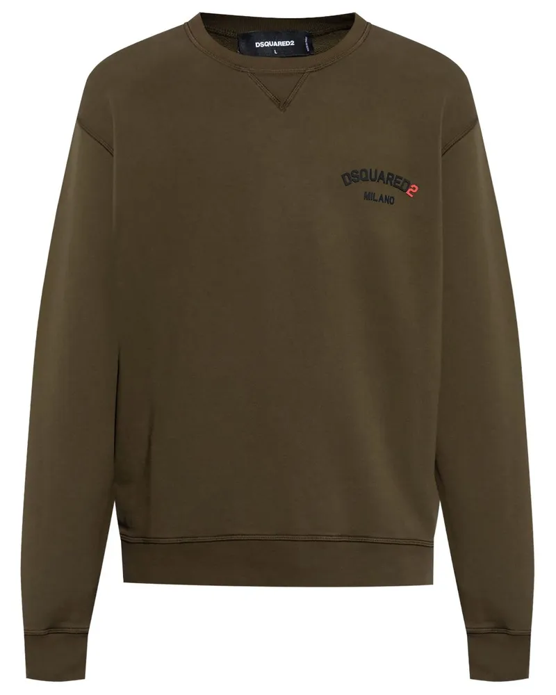 Dsquared2 Sweatshirt mit Logo-Applikation - Braun Braun