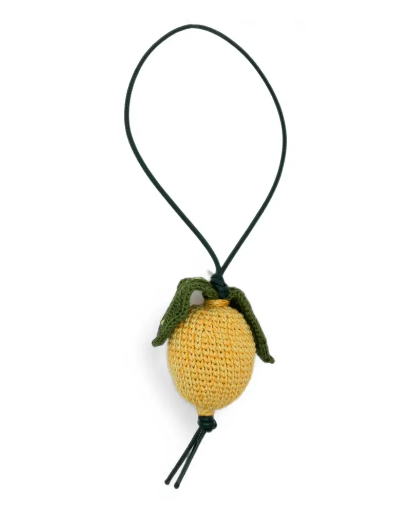 J.W.Anderson crochet-knit lemon-motif charm - Gelb Gelb