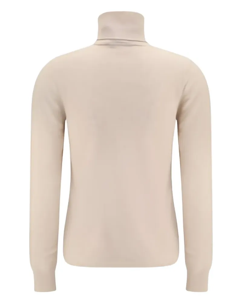 Max Mara Gerippter Educata Rollkragenpullover - Nude Nude