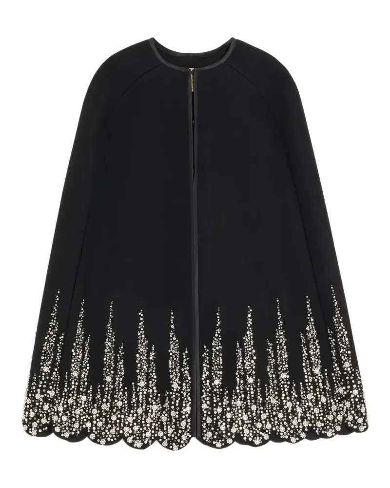 Valentino Garavani Besticktes Compact Cape - Schwarz Schwarz