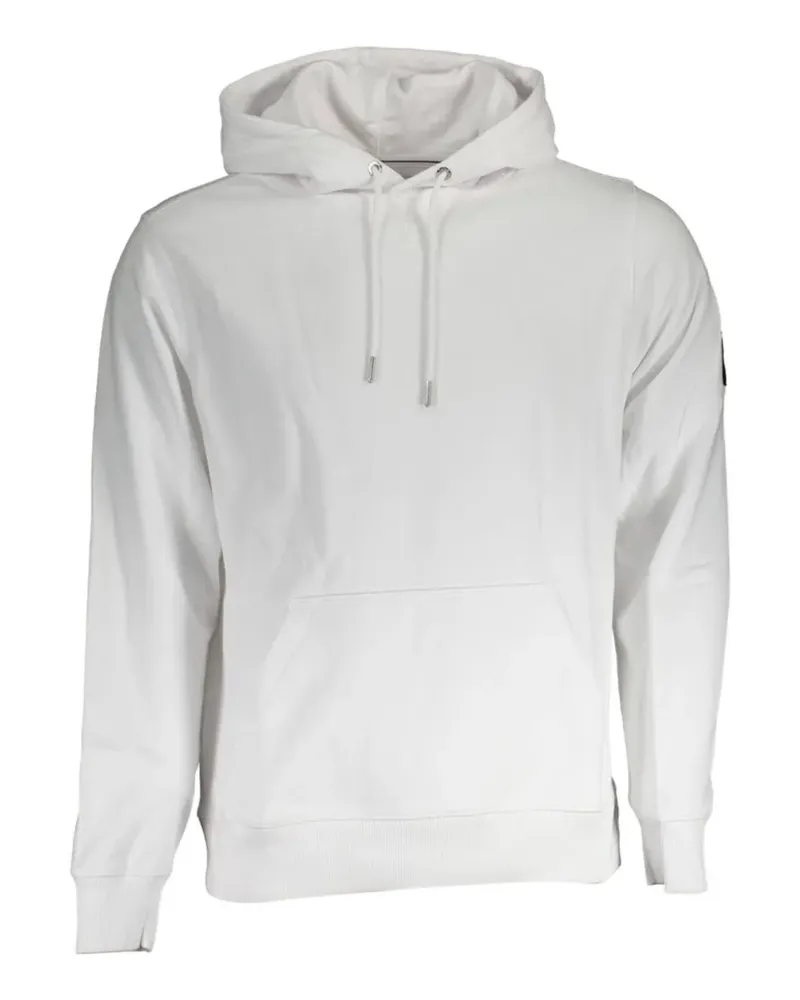 Calvin Klein logo-patch cotton hoodie - Weiß Weiß