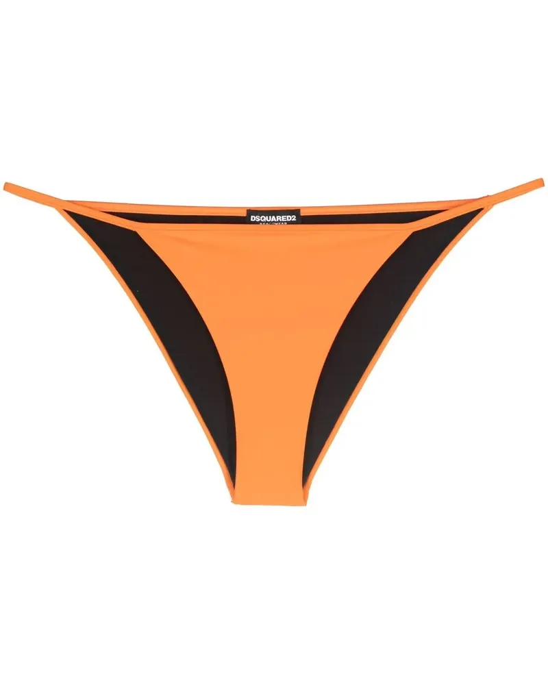 Dsquared2 Bikinihöschen mit Logo-Print - Orange Orange