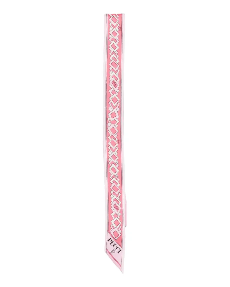 Emilio Pucci Seidenschal mit geometrischem Print - Rosa Rosa