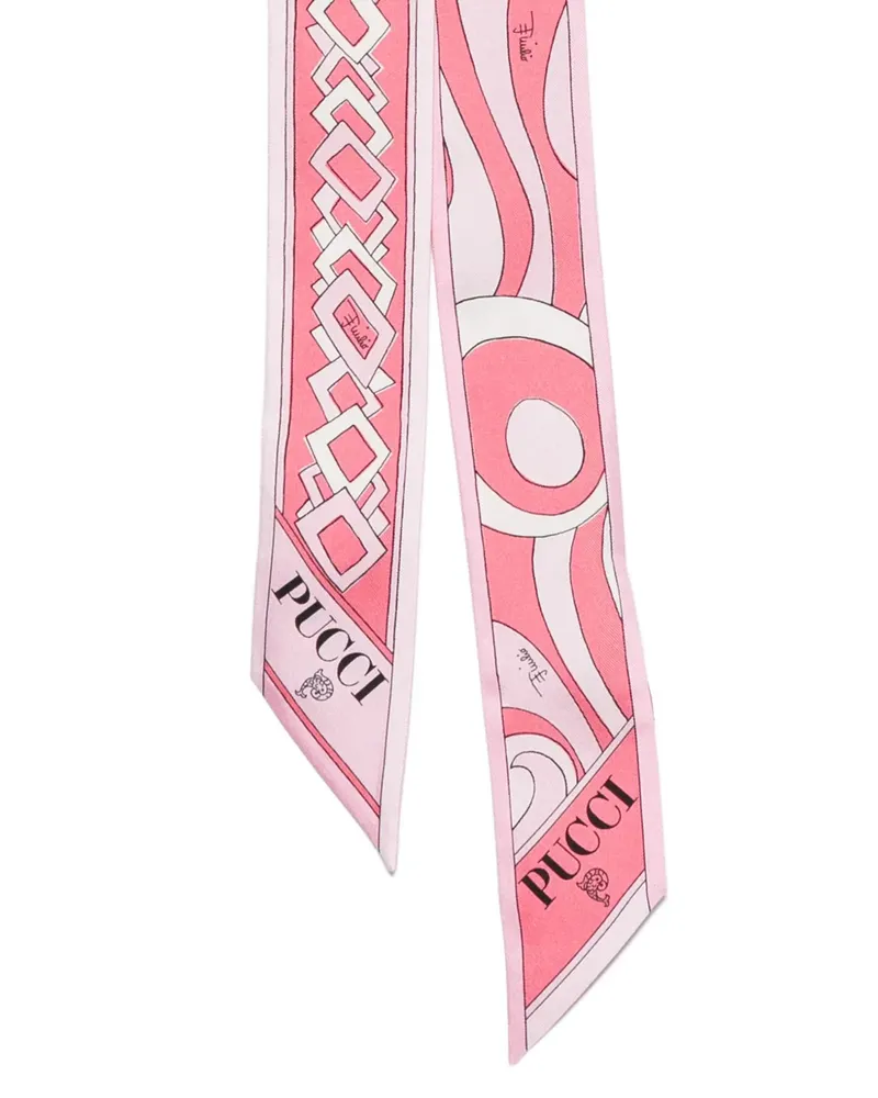 Emilio Pucci geometric-print silk scarf - Rosa Rosa