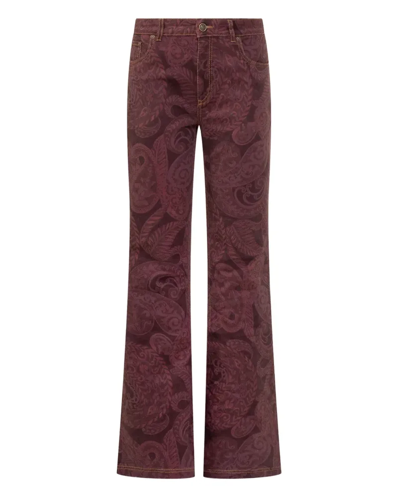Etro Jeans mit Paisleymuster - Rot Rot