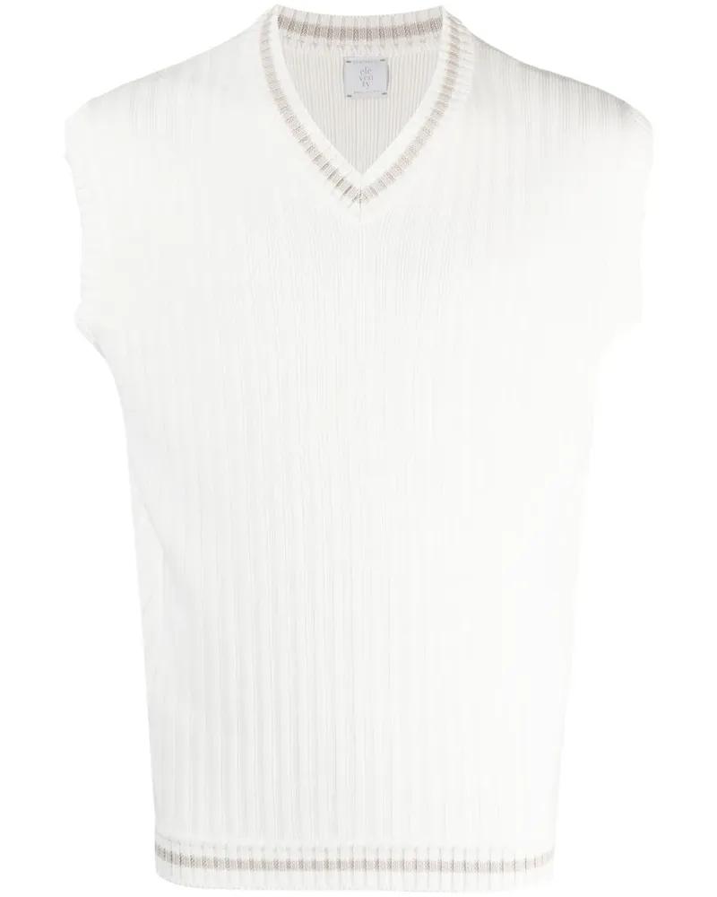 Eleventy Weste mit V-Ausschnitt - Nude Nude