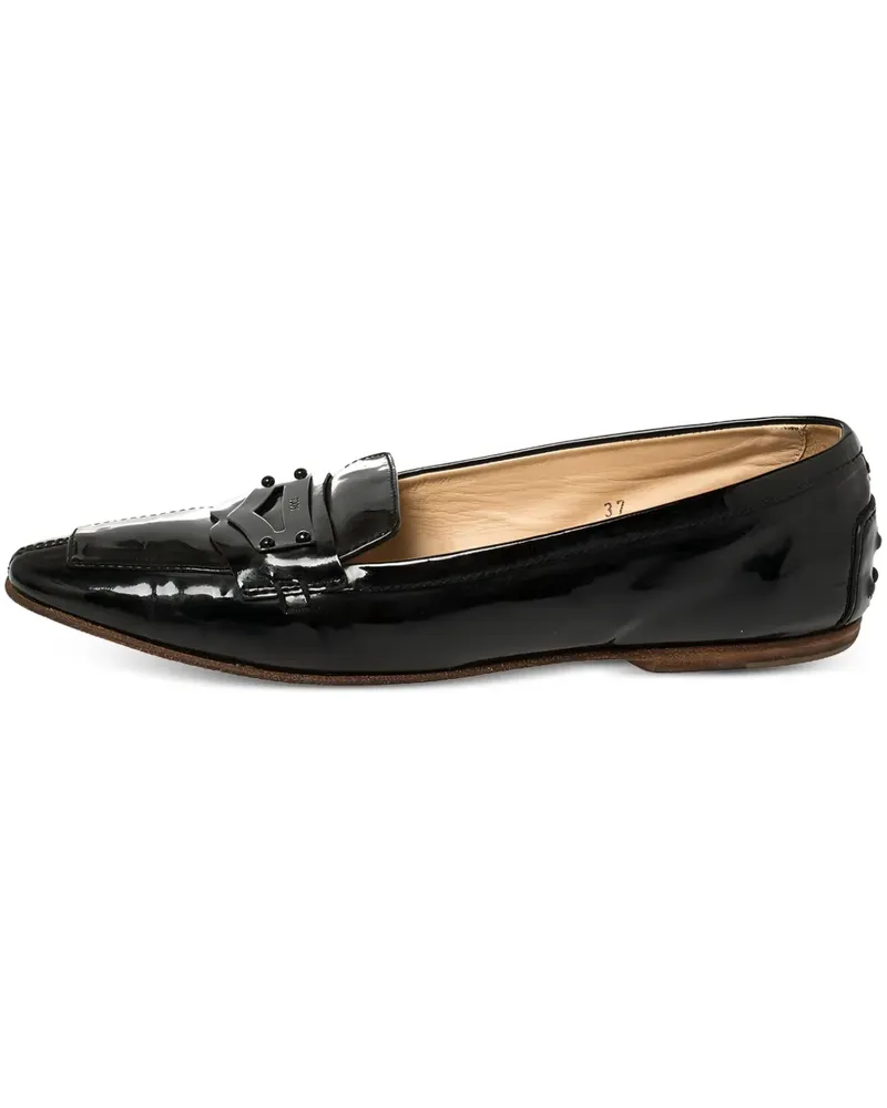 TOD'S Pre-owned Penny-Loafer aus Lackleder - Schwarz Schwarz