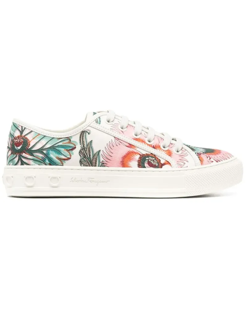Ferragamo Sneakers mit Print - Nude Nude
