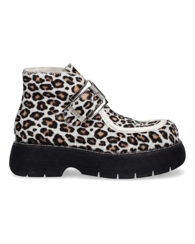 MSGM Stiefel mit Leoparden-Print - Nude Nude