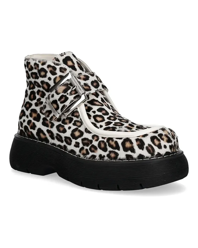MSGM Stiefel mit Leoparden-Print - Braun Braun