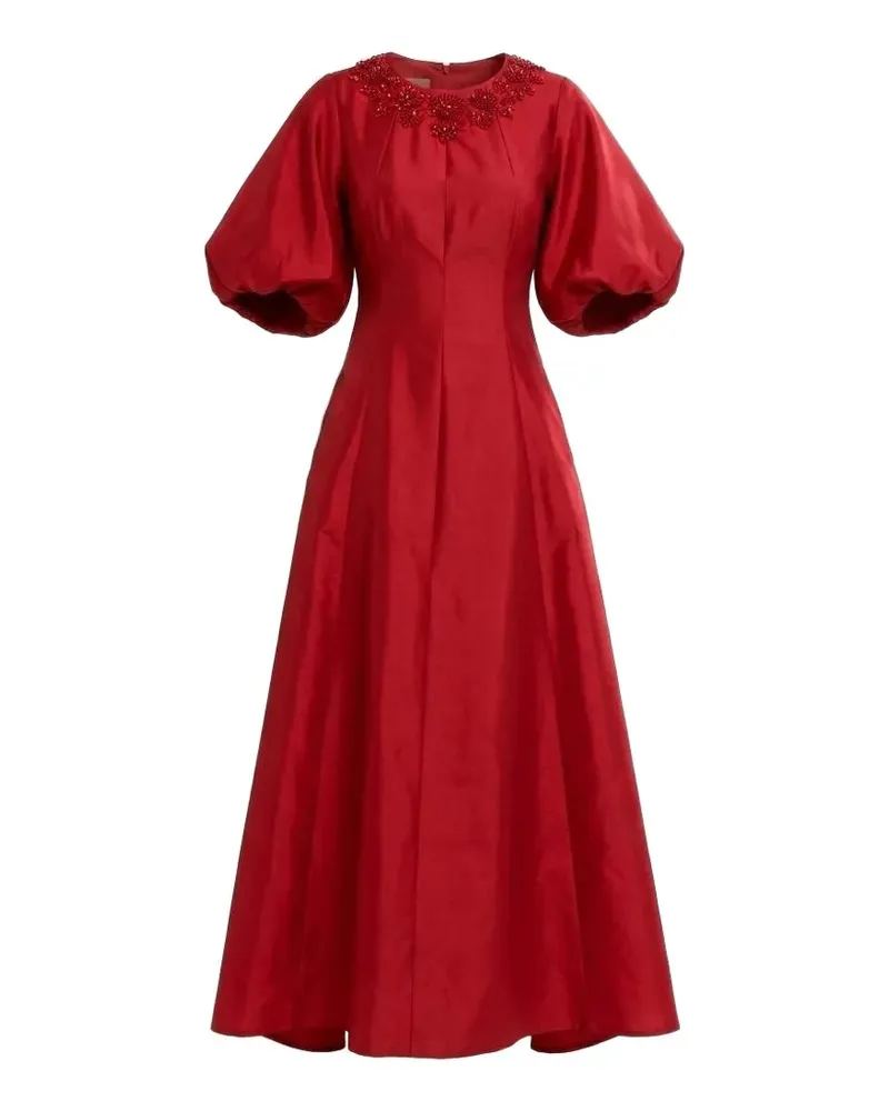 Baruni Jawher bead-embellished puff-sleeve maxi gown - Rot Rot