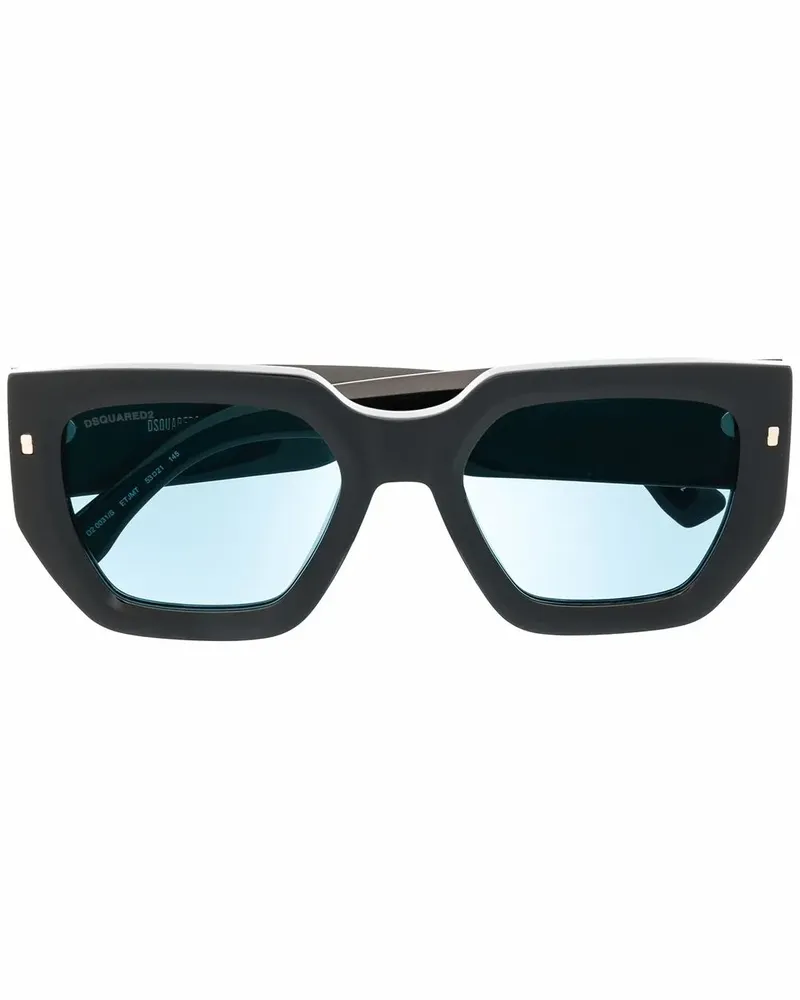 Dsquared2 Sonnenbrille mit eckigem Gestell - Schwarz Schwarz