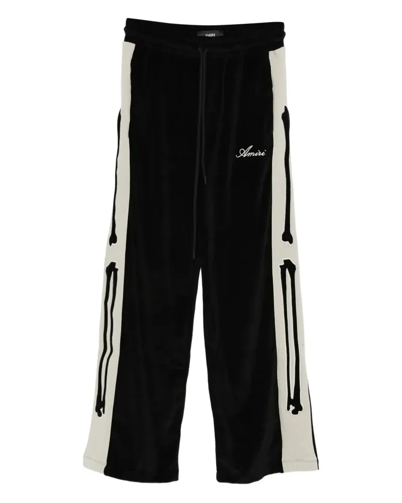 Amiri Bones velvet-effect track pants - Schwarz Schwarz