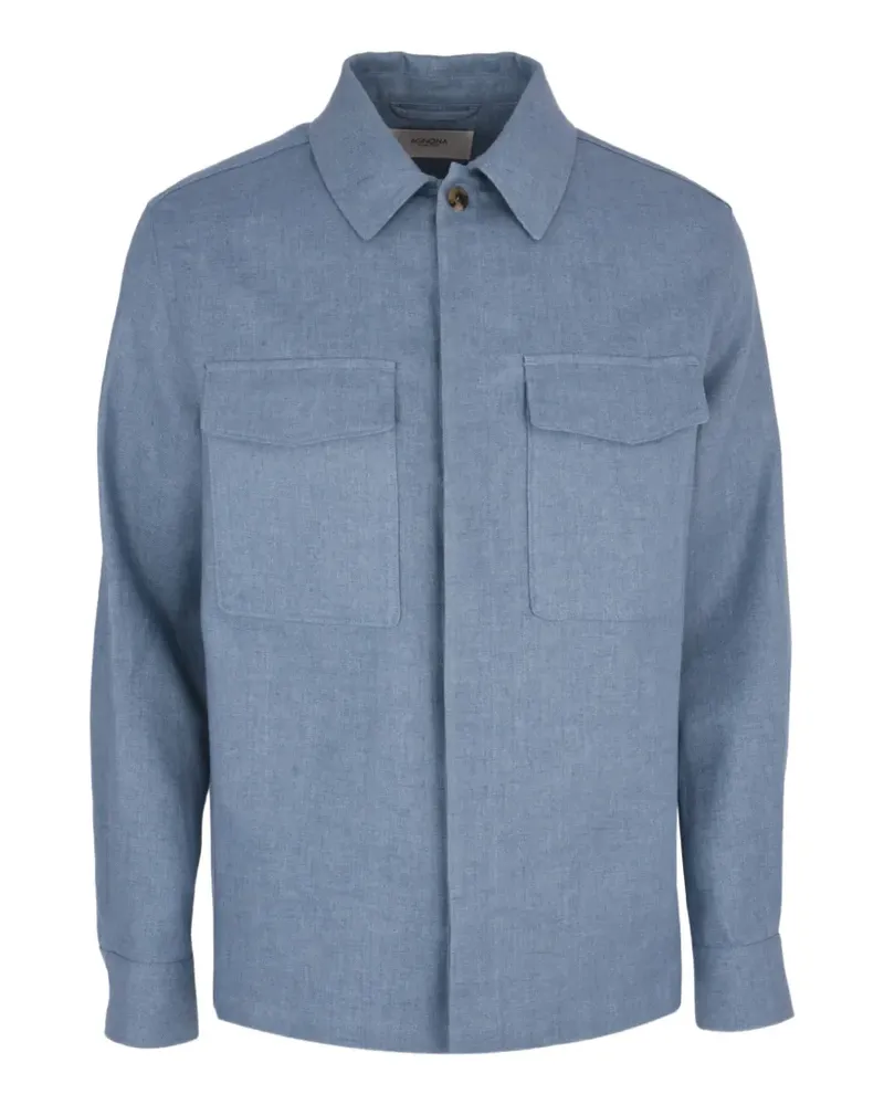 AGNONA Hemdjacke mit Brusttaschen - Blau Blau