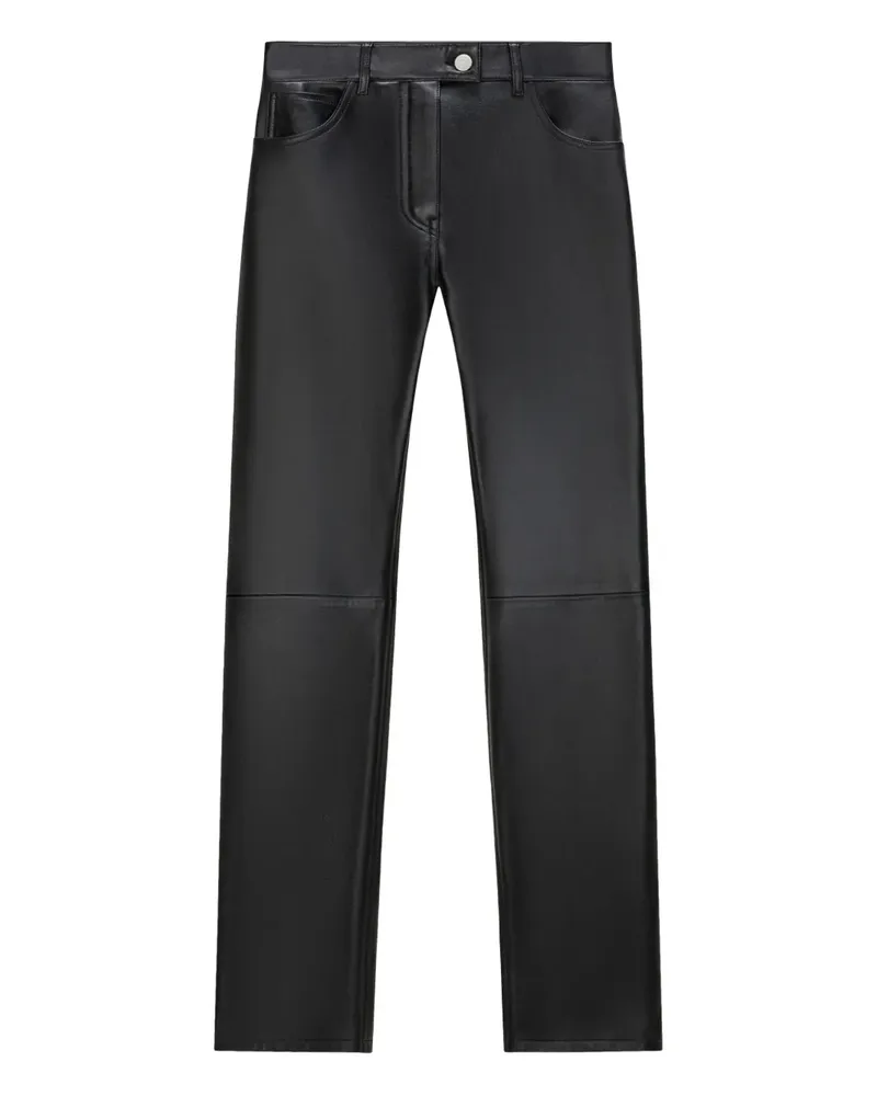Courrèges leather trousers - Schwarz Schwarz