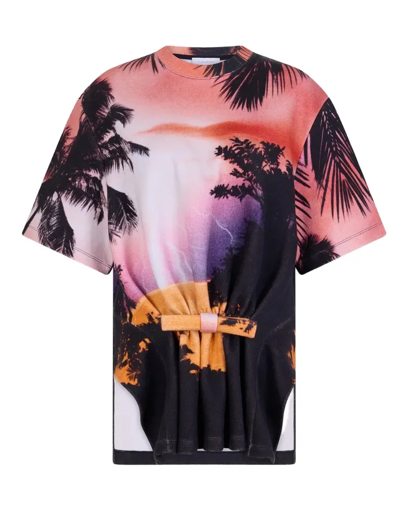 Paco Rabanne T-Shirt mit Gewitter-Print - Schwarz Schwarz