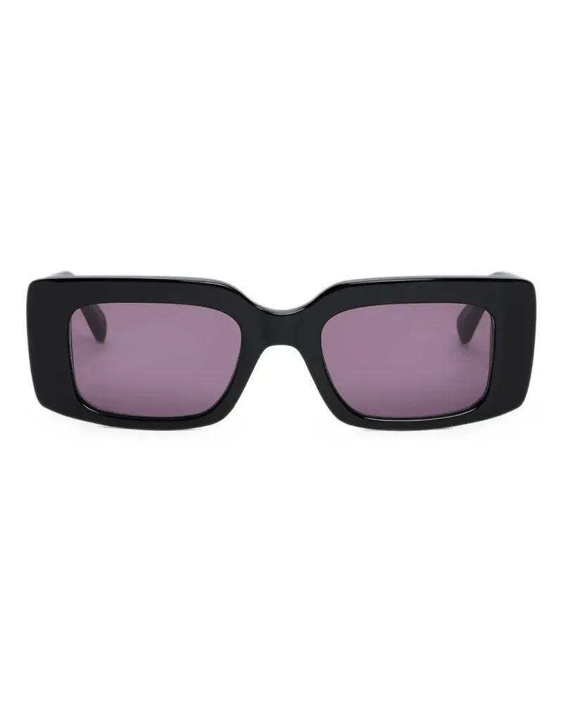 Sandro logo-print rectangle-frame sunglasses - Schwarz Schwarz
