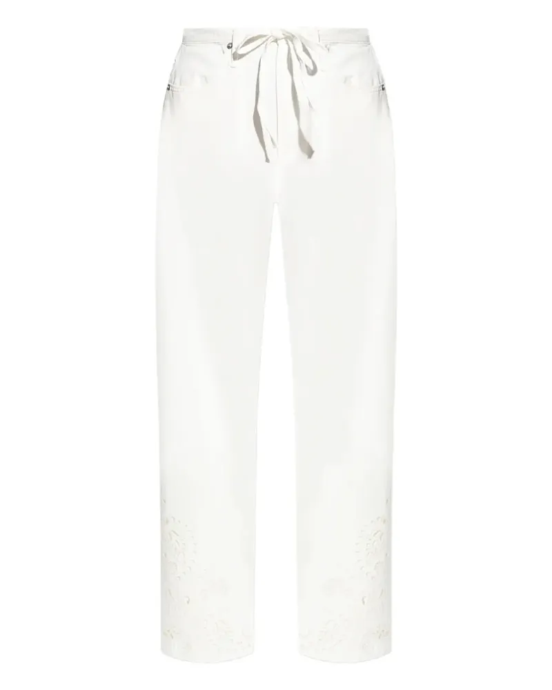 Rag & Bone Bestickte Hose mit Kordelzug - Weiß Weiß