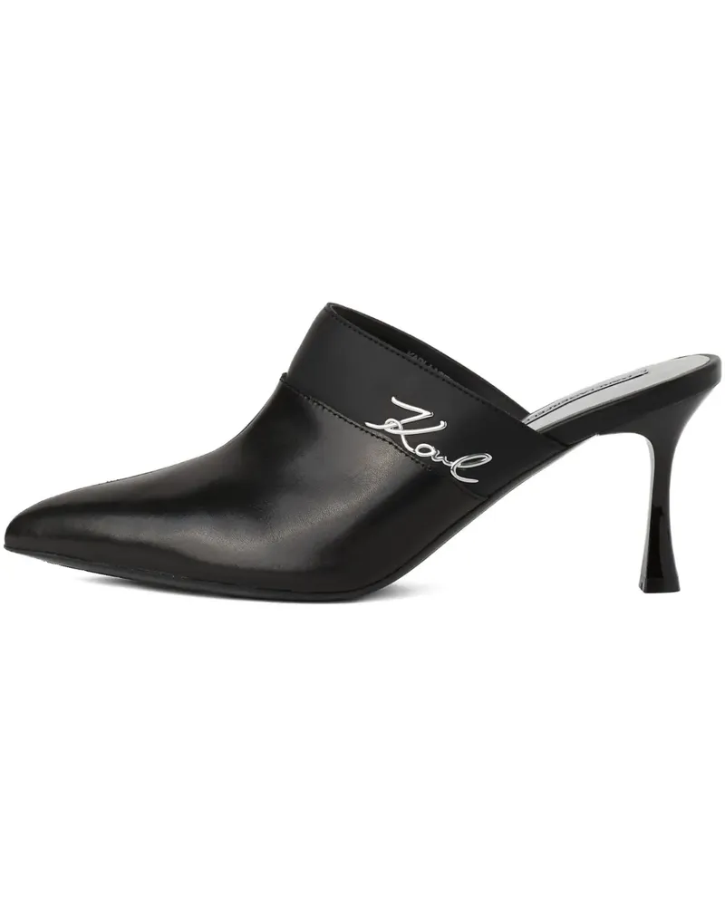 Karl Lagerfeld Spitze Sienna Mules - Schwarz Schwarz