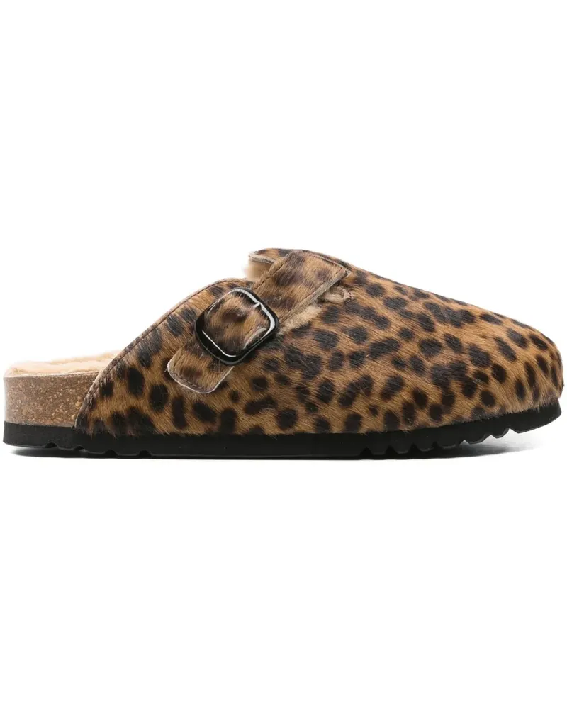 Scholl Yena Fae leopard-print mules - Braun Braun