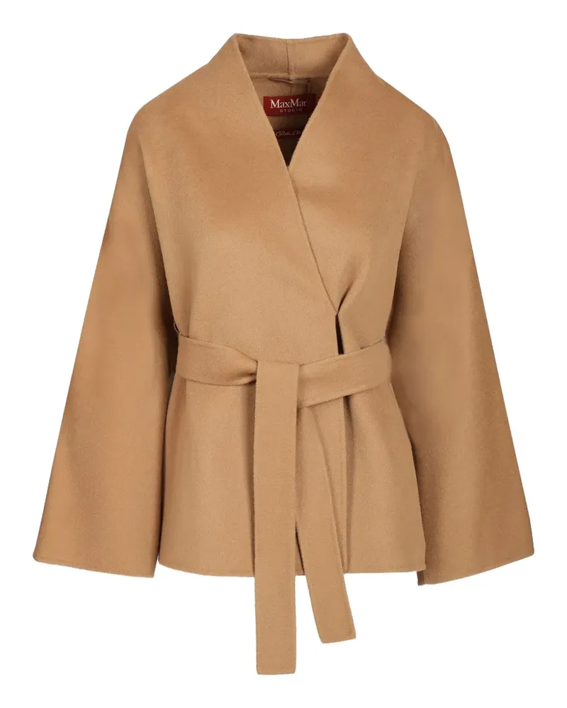 Max Mara belted kimono-sleeve coat - Braun Braun