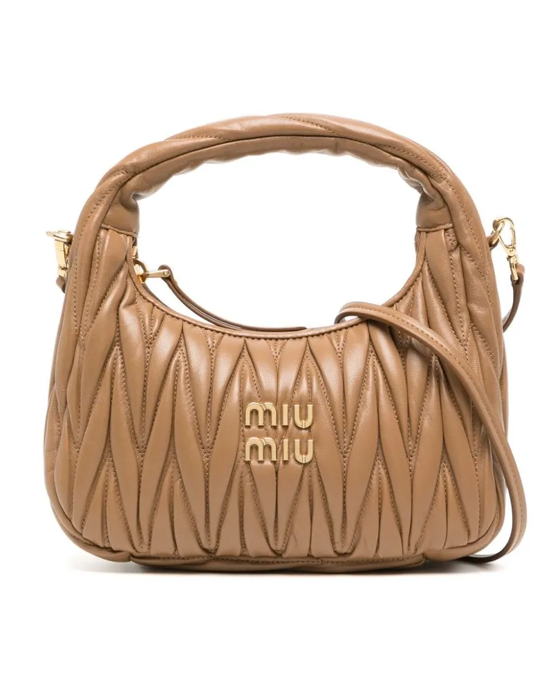 Miu Miu Wander Matelassé-Schultertasche - Braun Braun