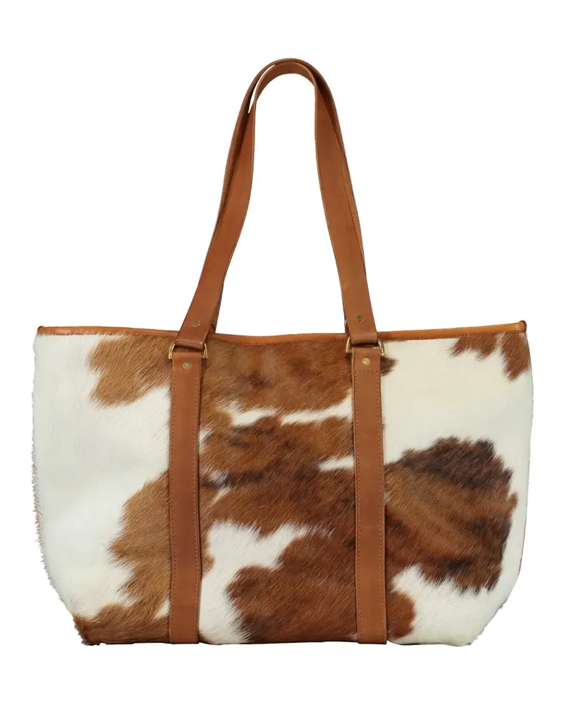 Nick Fouquet Selvagio cowhide tote bag - Braun Braun