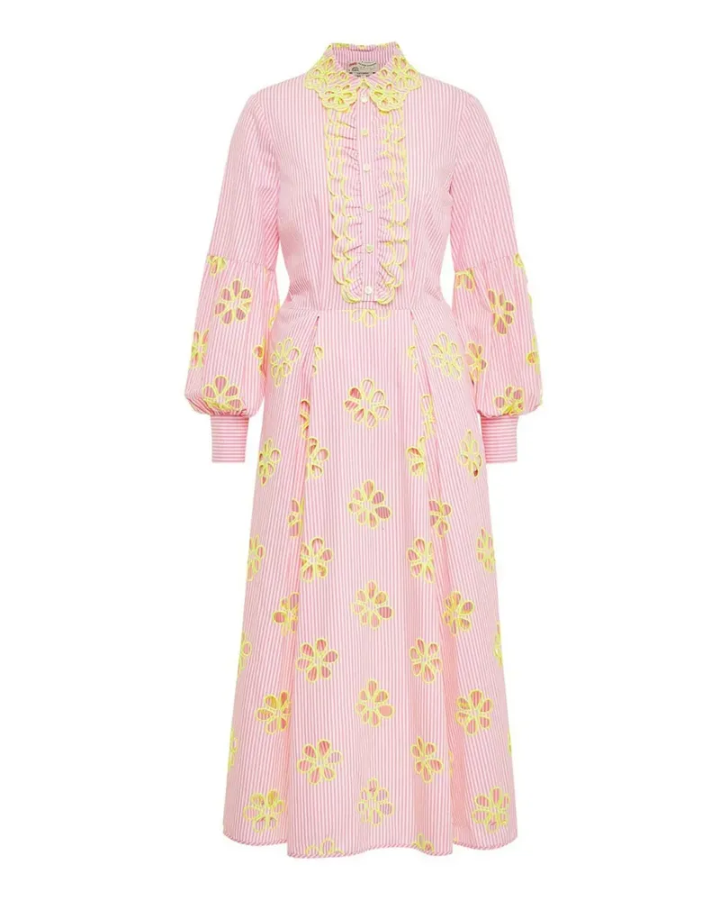 Maison Common Midikleid mit Streifen - Rosa Rosa