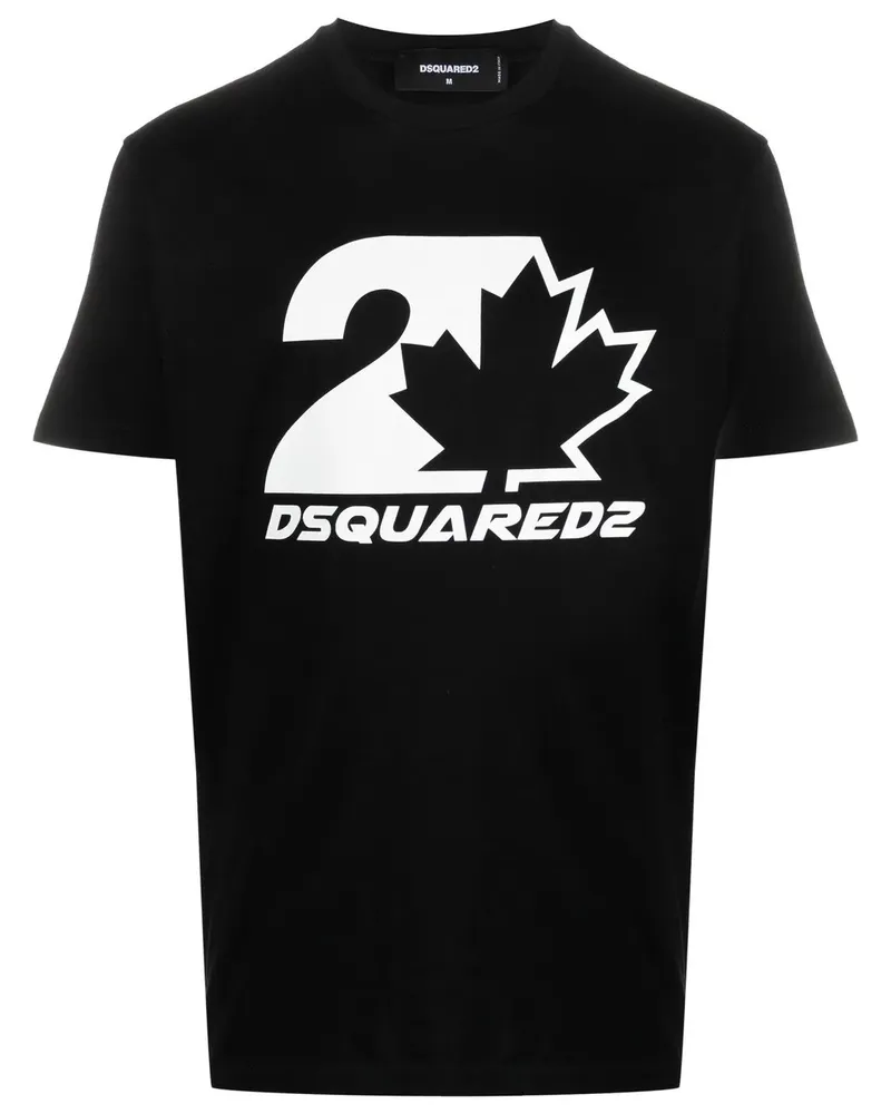 Dsquared2 T-Shirt mit Logo-Print - Schwarz Schwarz