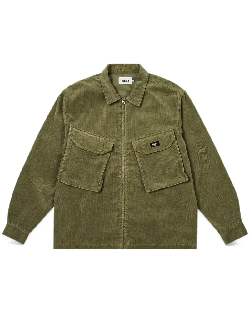 PALACE Hemdjacke aus Cord mit Reißverschluss - Grün Grün