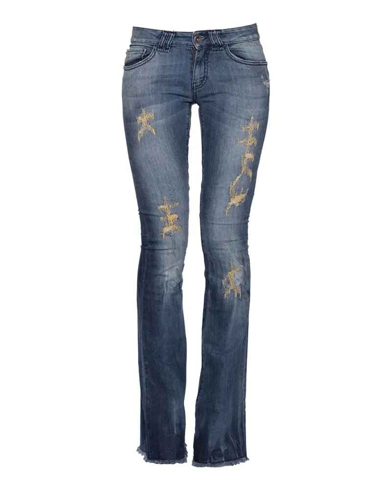 Plein Sud embroidered jeans - Blau Blau