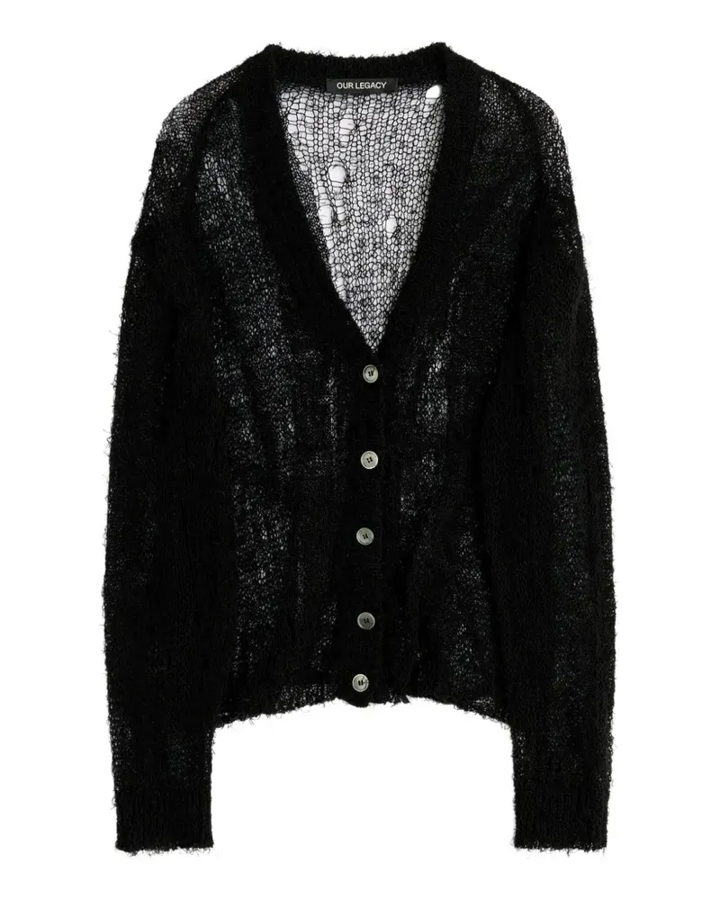 Our Legacy Academy V-neck cardigan - Schwarz Schwarz