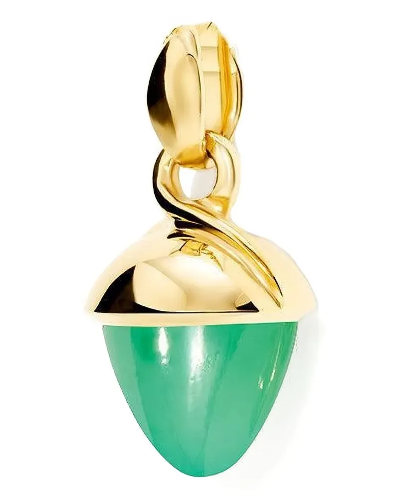 TAMARA COMOLLI 18kt Bouquet Mikado Flamenco Chrysoprase Gelbgoldhalskette Gold