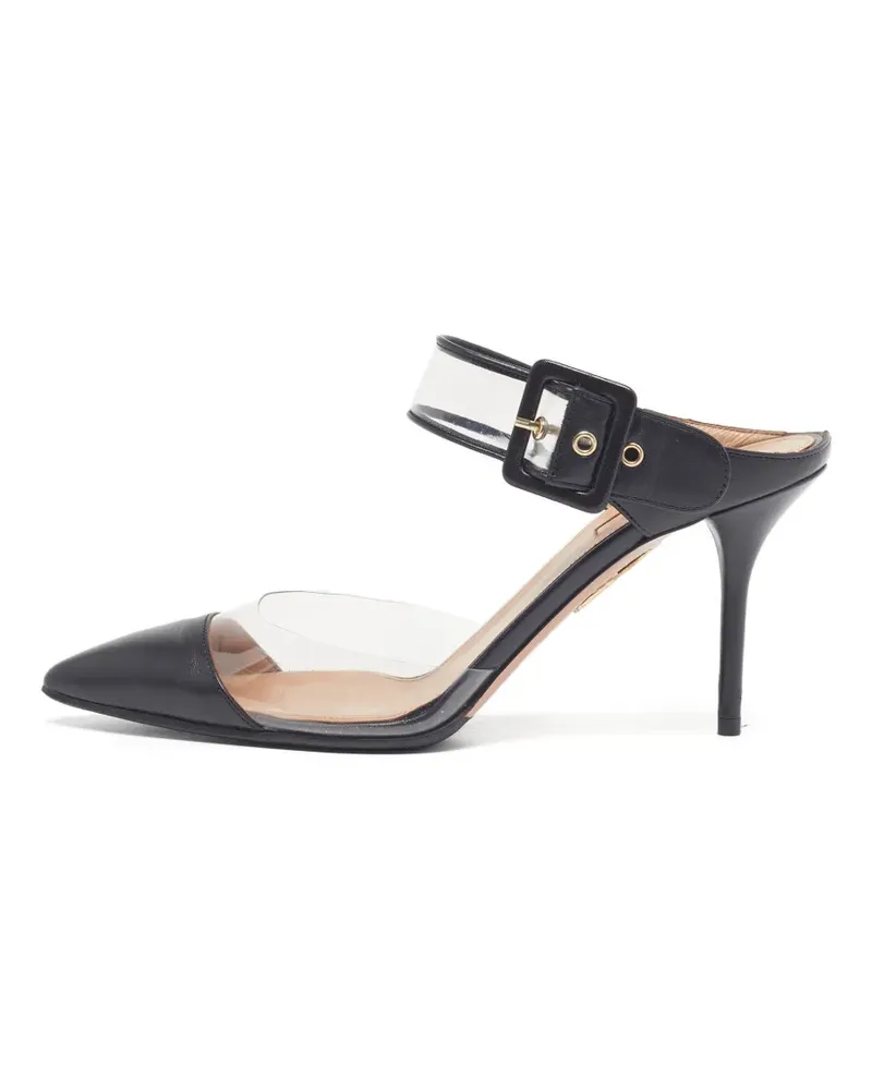 Aquazzura Optic Mules mit Schnallendetail - Weiß Weiß