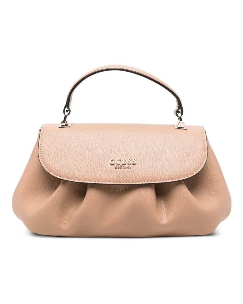 Guess Tote Bag mit Raffungen - Nude Nude