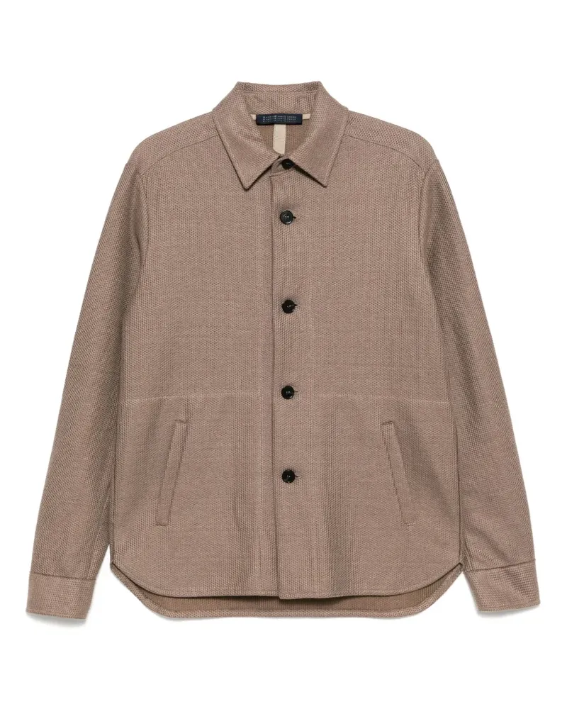 Harris Wharf London Hemdjacke mit Knopfleiste - Braun Braun