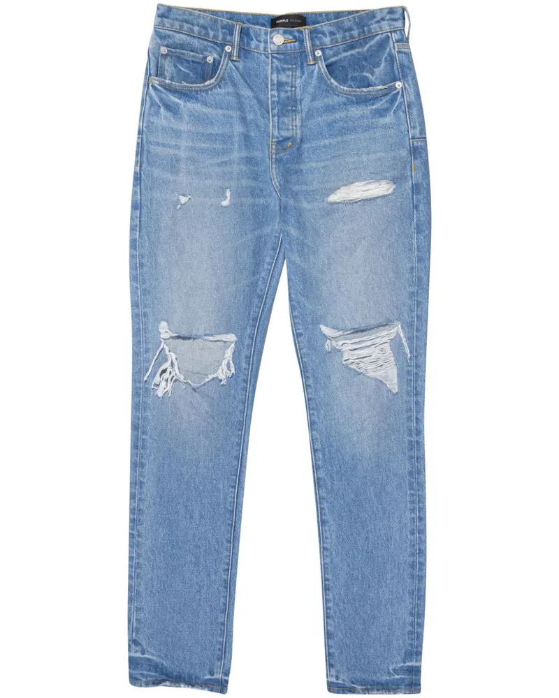 PURPLE BRAND Vintage Blowout Tapered-Jeans Blau