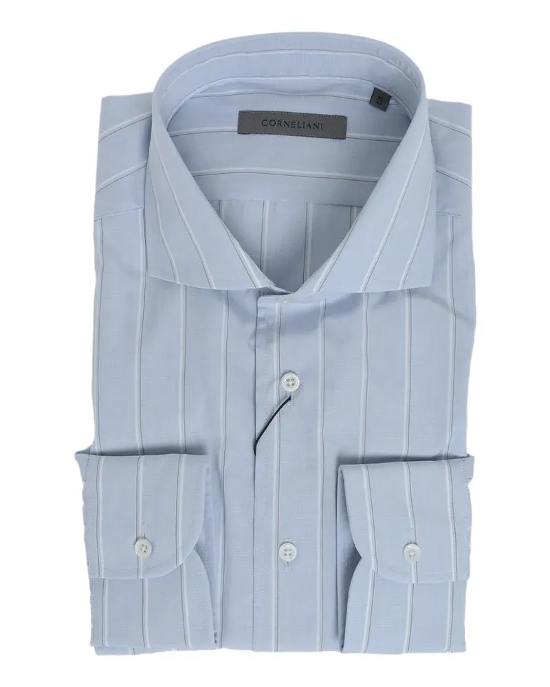 Corneliani striped cotton shirt - Blau Blau