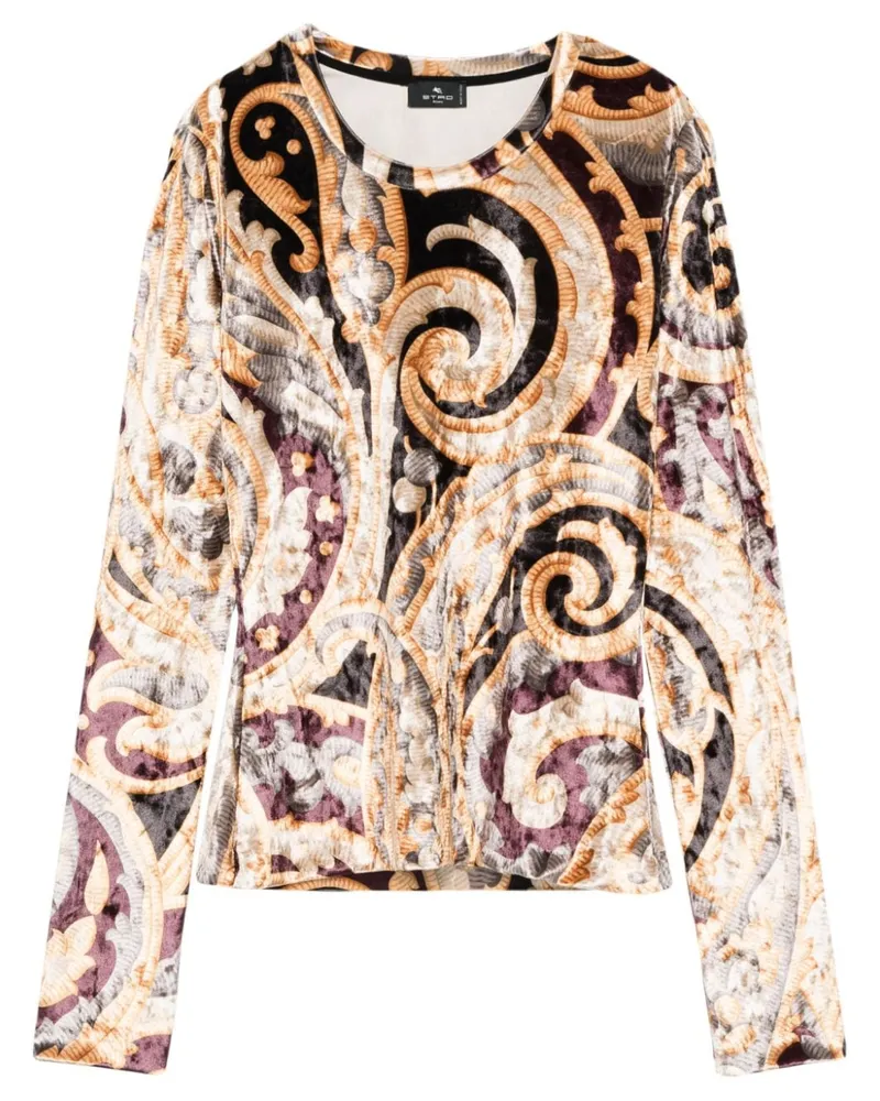 Etro Oberteil mit grafischem Print - Gold Gold