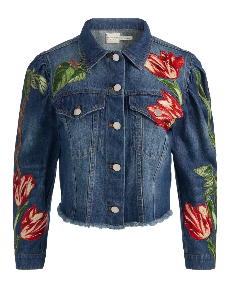 Alice + Olivia Elijah Jeansjacke - Blau Blau