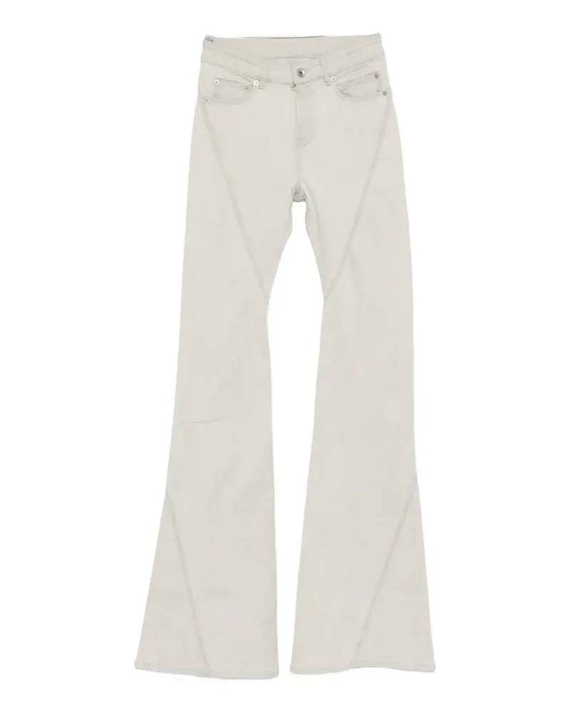 DRKSHDW by Rick Owens Bias zip-up flared jeans - Nude Nude