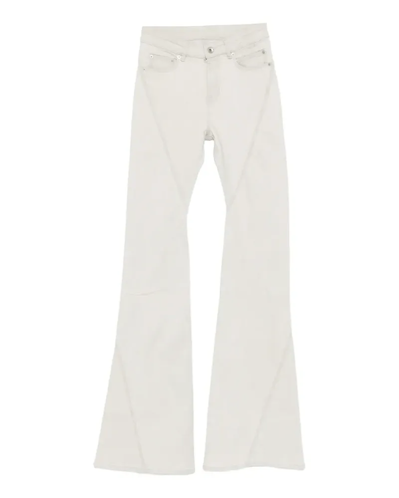 DRKSHDW by Rick Owens Bias zip-up flared jeans - Nude Nude